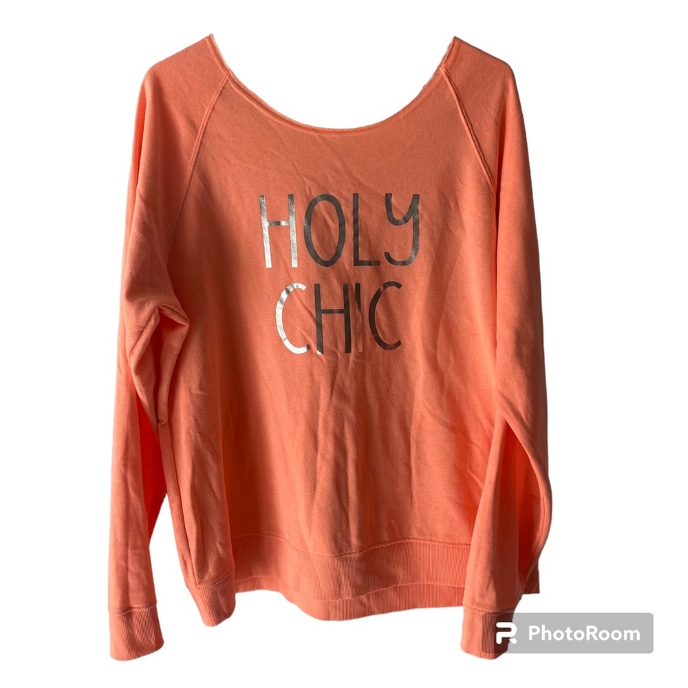 No Boundaries sweatshirt Holy Chic in cream sickle SZ XL  NWOT. ADORABLE.
